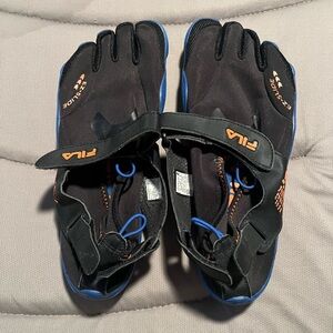 Fila Black Shoes with Blue Accents